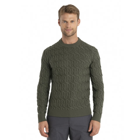 Men's Merino Cable Knit Crewe Sweater