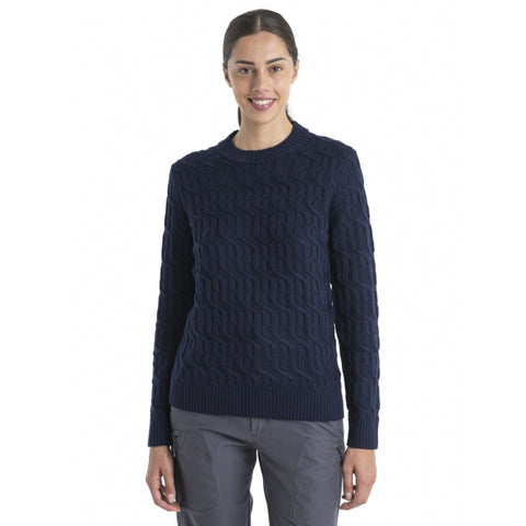 Women's Merino Cable Knit Crewe Sweater